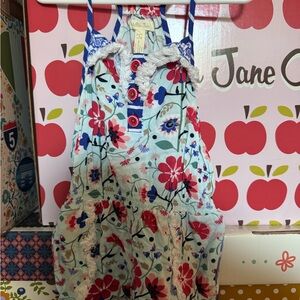 Floral Sleeveless Dress with Lace Trim